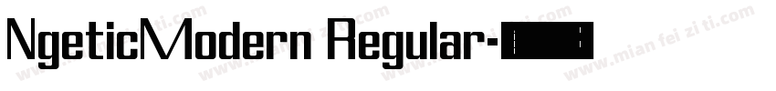 NgeticModern Regular字体转换